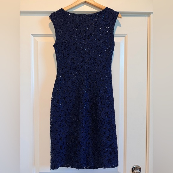 Ralph Lauren Midnight Blue Lace Dress - Picture 3 of 5